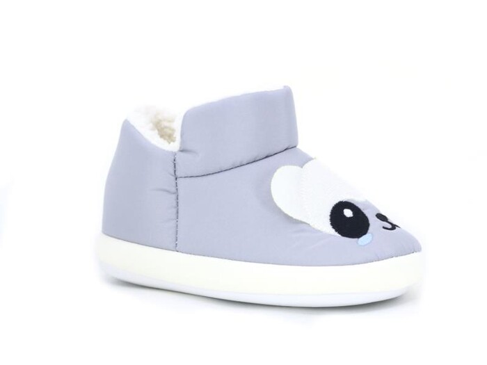 Doktor Patik 2024 Baskılı Hayvanlı Panduf Pandalı Gri - 1