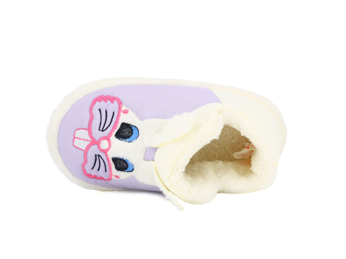 Doktor Patik 2024 Baskılı Hayvanlı Panduf Tavşanlı Lila - 2