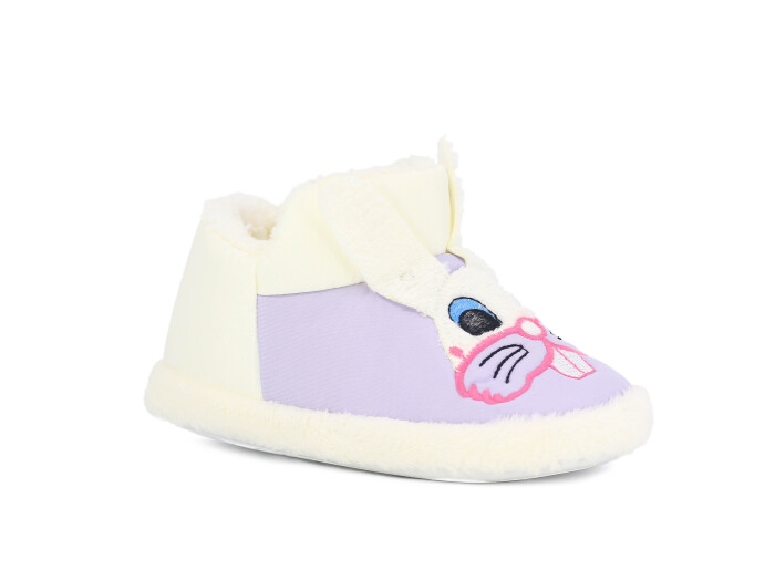 Doktor Patik 2024 Baskılı Hayvanlı Panduf Tavşanlı Lila - 1