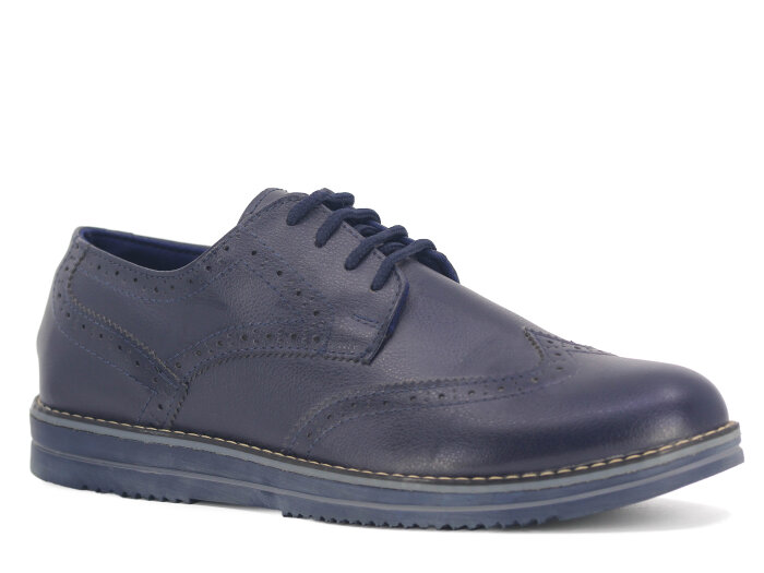 Dragon Merdane 670 Günlük Ayakkabı Lacivert Cilt - Dragon