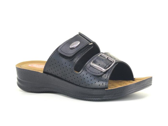 Efe Zenne 601 Pedli Poşetli Günlük Terlik Siyah - Efe