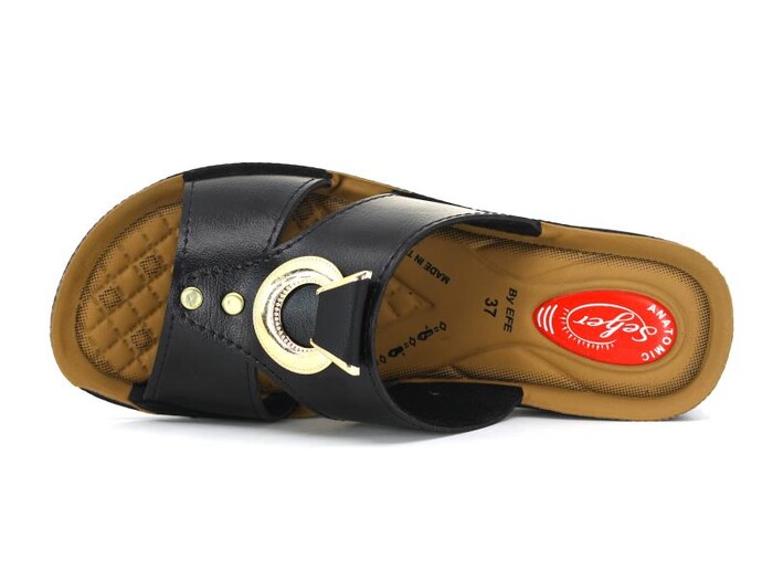 Efe Zenne 608 Pedli Poşetli Günlük Terlik Siyah - Efe (1)