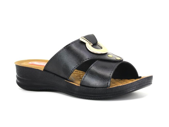 Efe Zenne 608 Pedli Poşetli Günlük Terlik Siyah 