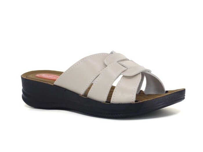 Efe Zenne 615 Pedli Poşetli Günlük Terlik Krem - Efe