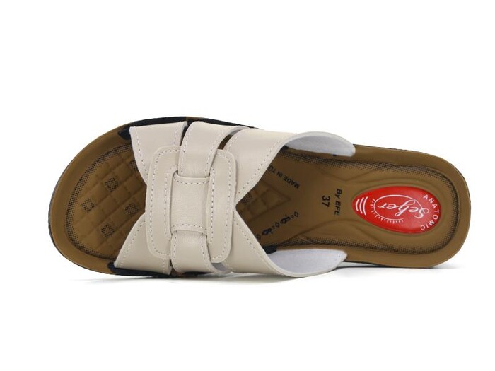 Efe Zenne 615 Pedli Poşetli Günlük Terlik Krem - Efe (1)