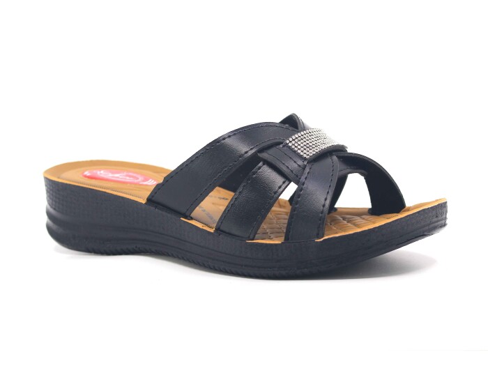 Efe Zenne 626 Pedli Poşetli Günlük Terlik Siyah - Efe