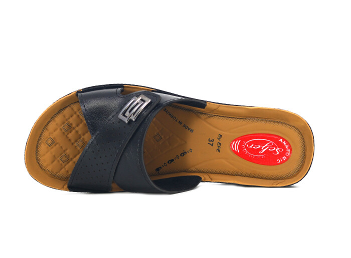 Efe Zenne 630 Pedli Poşetli Günlük Terlik Siyah - Efe (1)