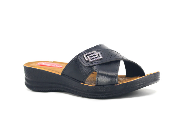 Efe Zenne 630 Pedli Poşetli Günlük Terlik Siyah - Efe