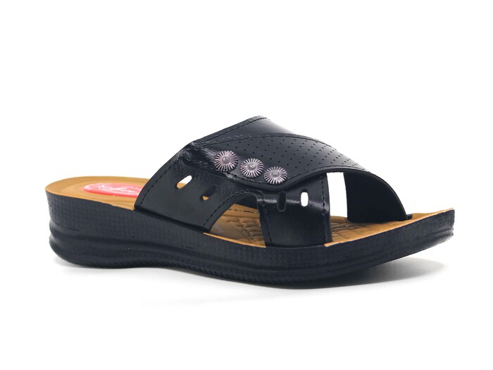 Efe Zenne 646 Pedli Poşetli Günlük Terlik Siyah - Efe