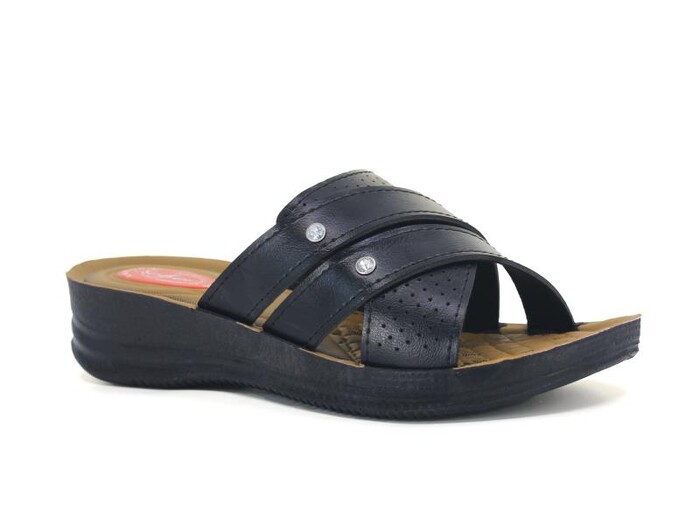 Efe Zenne 671 Pedli Poşetli Günlük Terlik Siyah - Efe