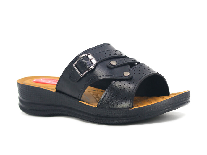 Efe Zenne 686 Pedli Poşetli Günlük Terlik Siyah - Efe