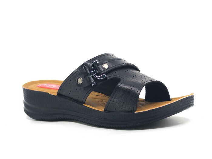 Efe Zenne 687 Pedli Poşetli Günlük Terlik Siyah - Efe