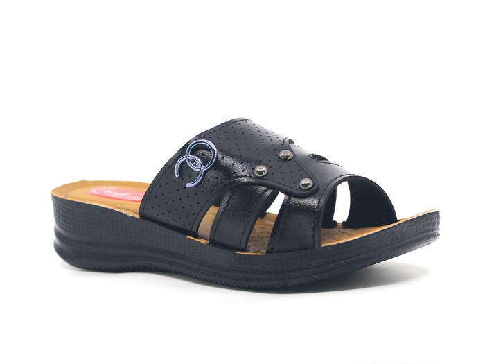 Efe Zenne 690 Pedli Poşetli Günlük Terlik Siyah - Efe