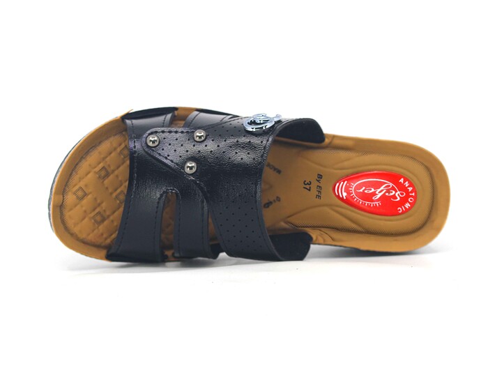 Efe Zenne 690 Pedli Poşetli Günlük Terlik Siyah - Efe (1)