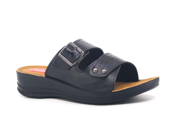 Efe Zenne 697 Pedli Poşetli Günlük Terlik Siyah - Efe