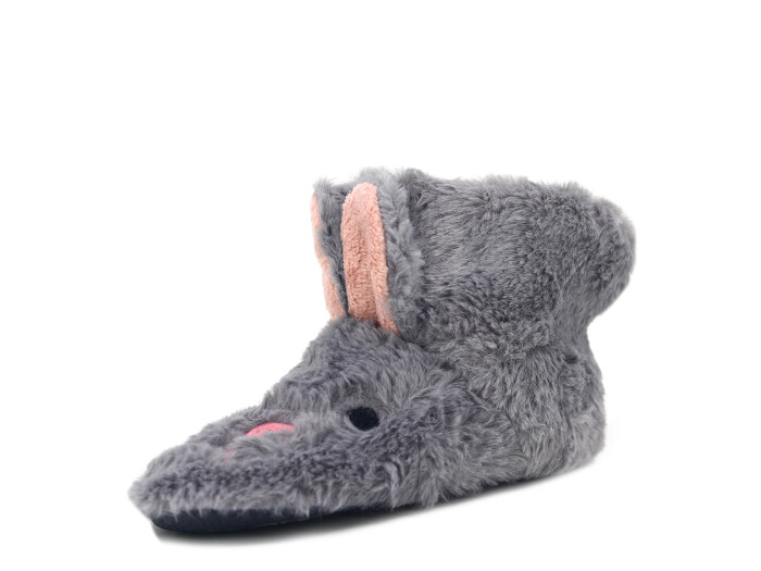 Efolle Patik Hayvanlı Ev Botu Tavşanlı Gri - Efolle (1)