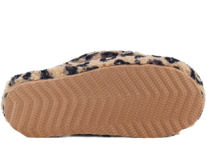 Efolle Zenne Çapraz Leoparlı Açık Ev Terliği Camel - 3