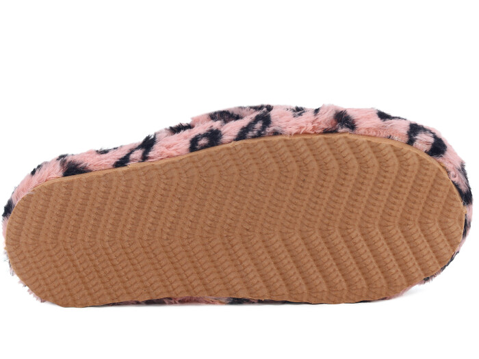 Efolle Zenne Çapraz Leoparlı Açık Ev Terliği Pembe - 3