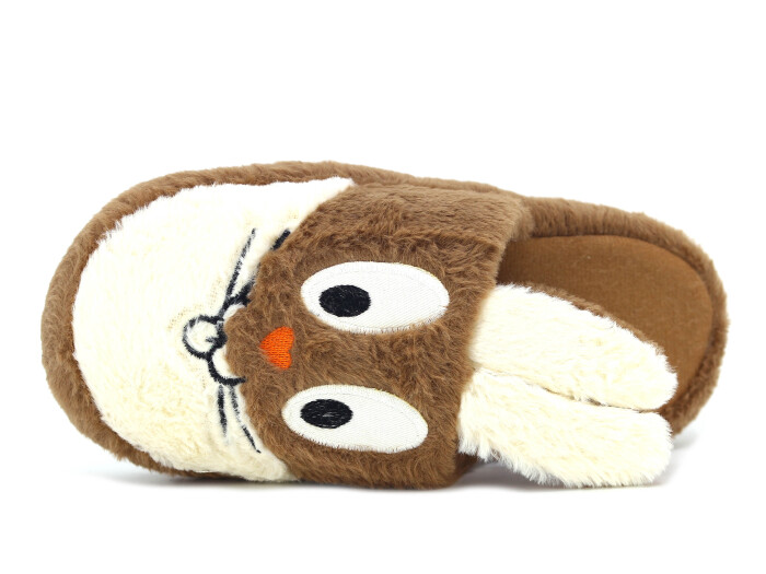 Efolle Zenne Hayvanlı Atom Kapalı Ev Terliği Tavşanlı Kahve - 2