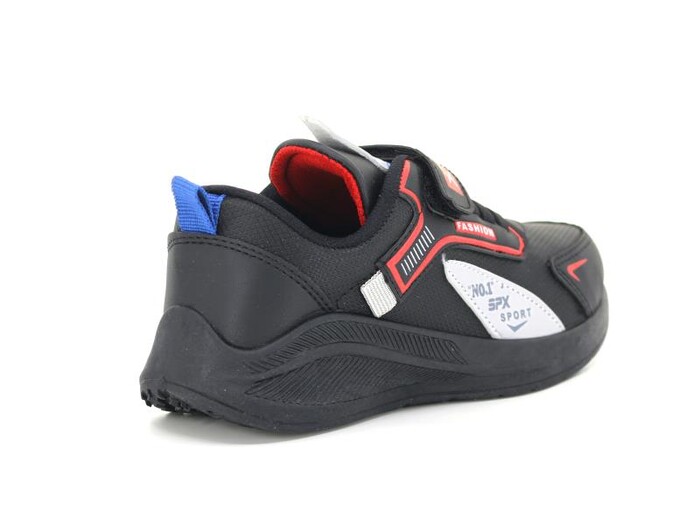 Efor Filet 2023 Riox Cilt Spor Ayakkabı Siyah - Kırmızı - Thumbnail