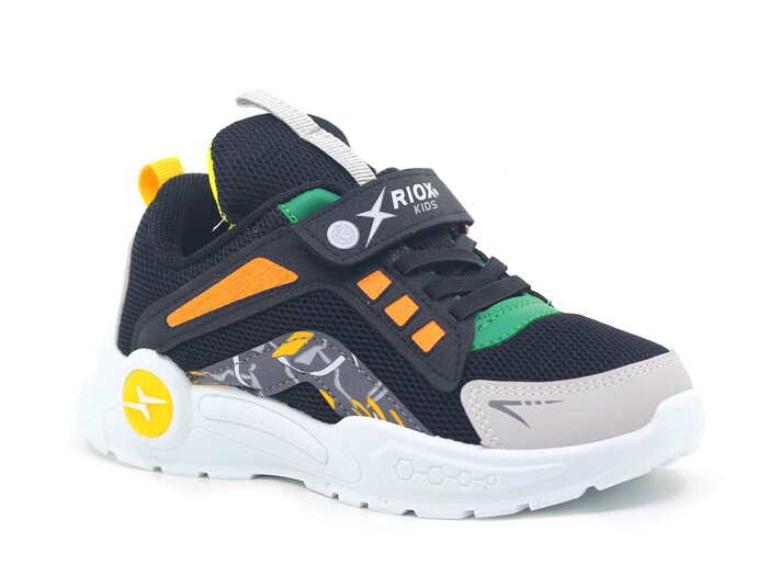 Efor Filet 2025 Anorak Riox Spor Ayakkabı Siyah - Sarı - Thumbnail