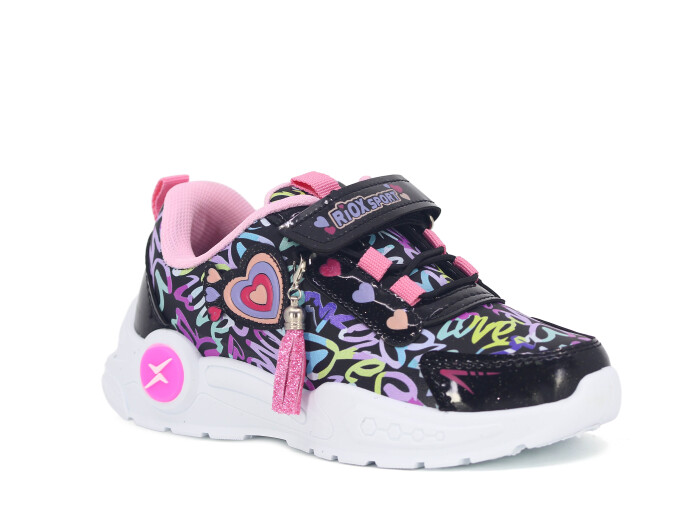 Efor Filet 2025 Riox Cilt Spor Ayakkabı Siyah - Pembe - Efor