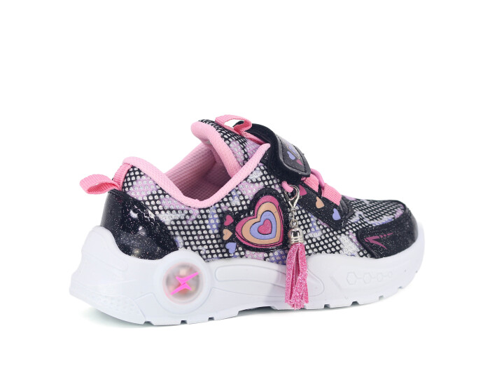 Efor Patik 103 Işıklı Riox Anorak Spor Ayakkabı Siyah - Pembe Desenli - 3