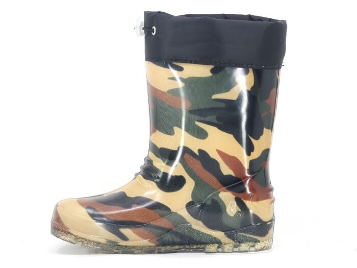 Emek Filet PVC Peluşlu Yağmur Çizme Haki Kamuflaj - Emek (1)
