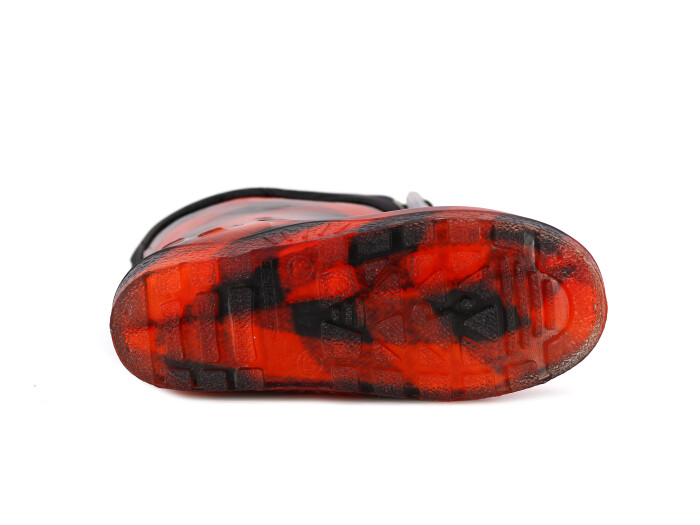 Emek Filet PVC Peluşlu Yağmur Çizme Kırmızı - Siyah - 3