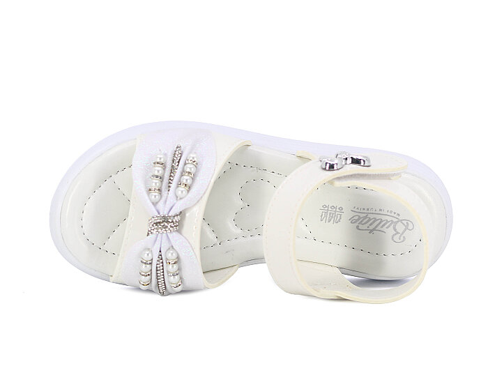 Enes Filet 7311 Kutulu Kız Sandalet Beyaz - 2