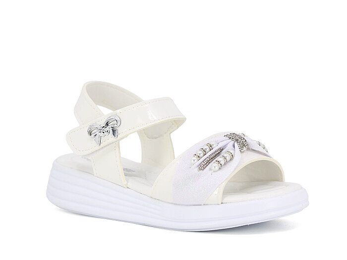 Enes Filet 7311 Kutulu Kız Sandalet Beyaz - 1