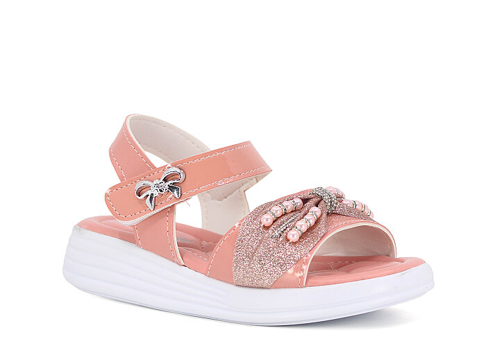 Enes Filet 7311 Kutulu Kız Sandalet Pudra - Enes