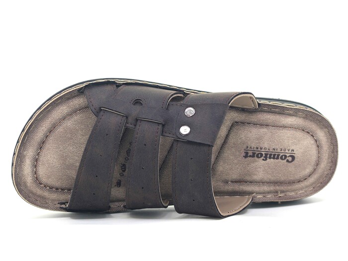 Enes Merdane 9904 Comfort Kutulu Günlük Terlik Kahve - Enes (1)