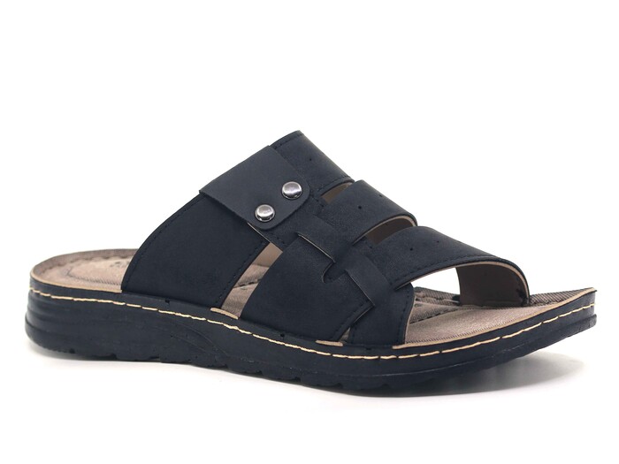 Enes Merdane 9904 Comfort Kutulu Günlük Terlik Siyah - Enes