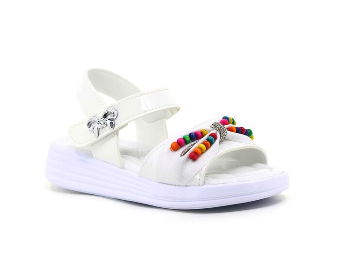 Enes Patik 8307 Kutulu Kız Sandalet Beyaz - Enes