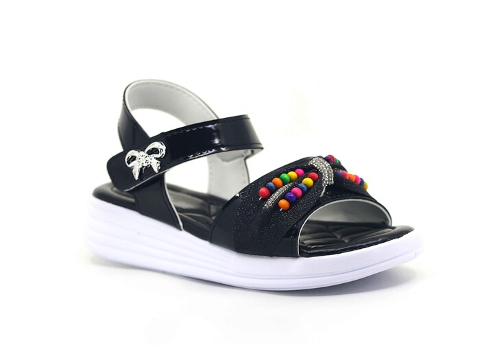 Enes Patik 8307 Kutulu Kız Sandalet Siyah - 1