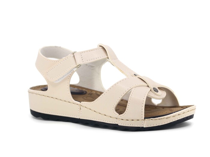 Enes Zenne 450 Monta Engin Sandalet Bej - Enes