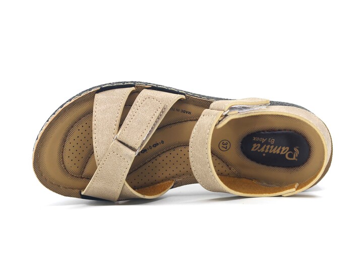 Enes Zenne 6401 Pamira Sandalet Bej - 2