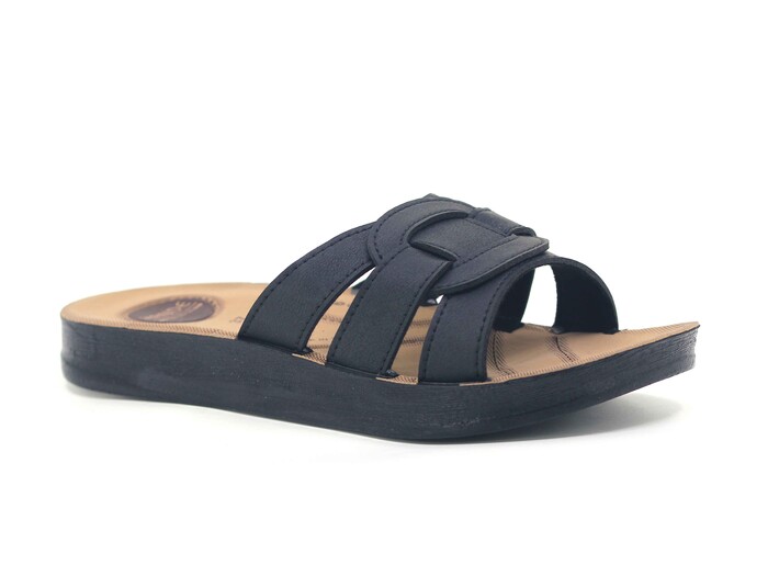 Enes Zenne 6603 Hande TV Geçmeli Poşetli Günlük Terlik Siyah - Enes