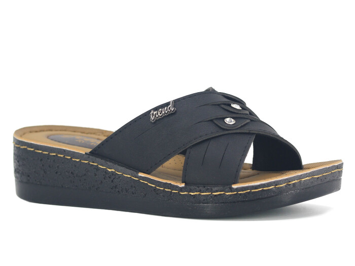 Enes Zenne 6810 Selin Pedli Kutulu Günlük Terlik Siyah - 1