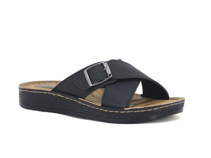 Enes Zenne 6901 Leman Pedli Kutulu Günlük Terlik Siyah - 1