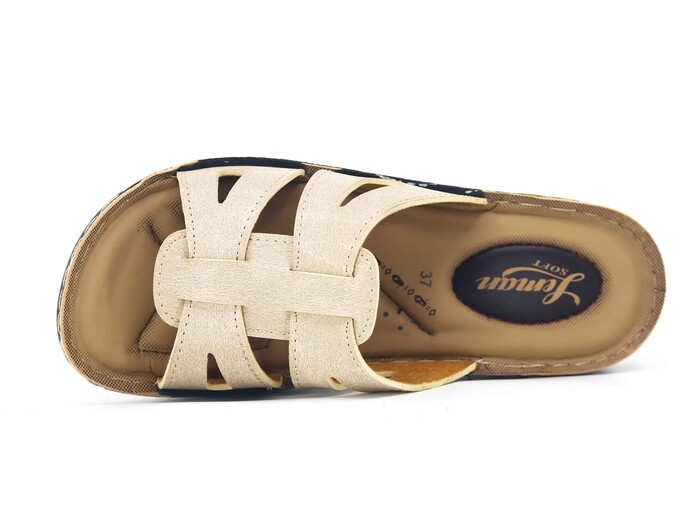 Enes Zenne 6906 Leman Geçmeli Kutulu Günlük Terlik Bej - Enes (1)