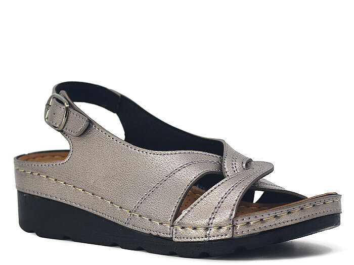 Enes Zenne 753 Jelli Sandalet Platin - Enes