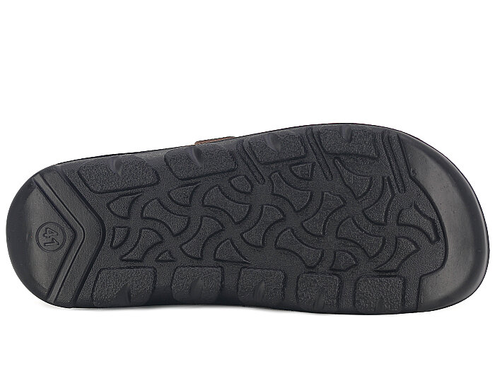 Enova Merdane M09-0203 Monta Çift Toka Kutulu Günlük Terlik Kahve - 3