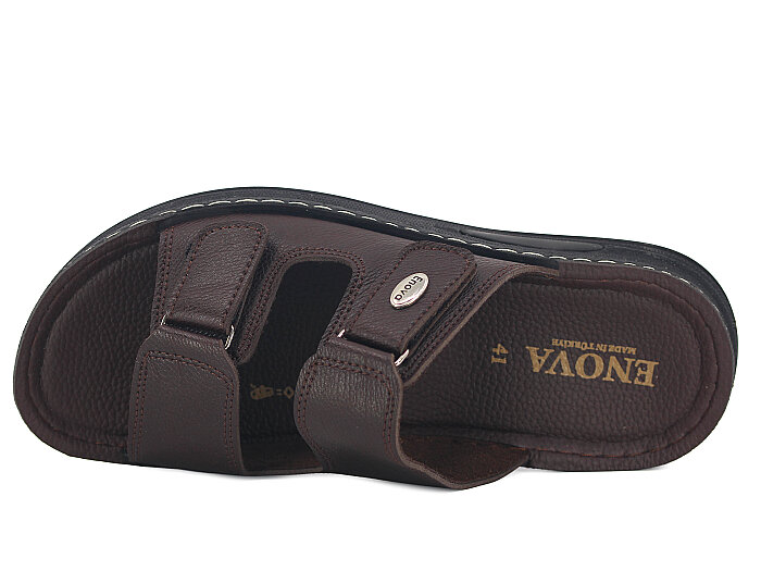 Enova Merdane M119-0207 Günlük Terlik Kahve - Enova (1)