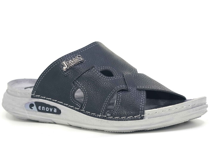 Enova Merdane M226-0121 Geçmeli Monta Günlük Terlik Siyah - 1