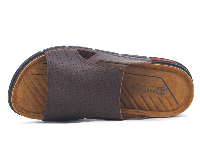 Enova Merdane M242-0101 Monta Kutulu Günlük Terlik Kahve - 2