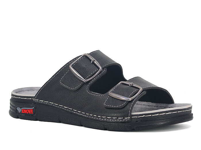 Enova Merdane M242-0119 Monta Kutulu Günlük Terlik Siyah - 1