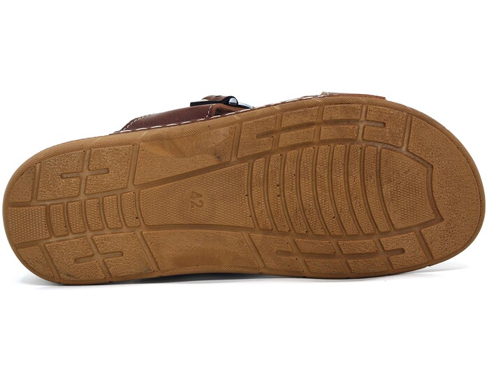 Enova Merdane M244-0105 Düz Çapraz Monta Günlük Terlik Taba - 3