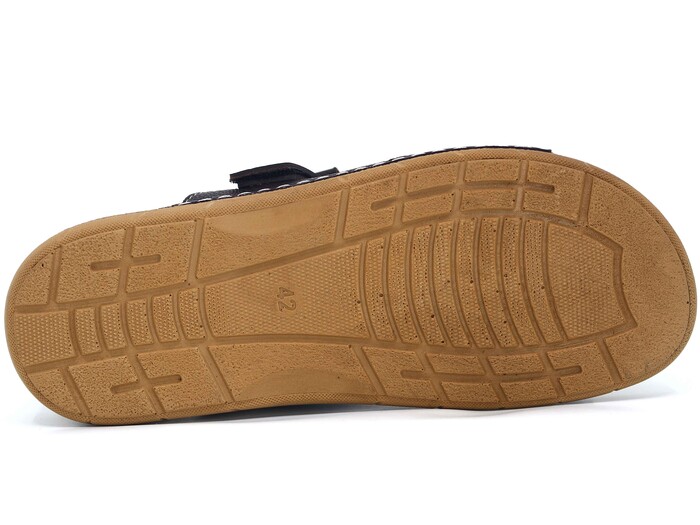 Enova Merdane M244-0111 Çapraz Üç Bantlı Monta Günlük Terlik Kahve - 3